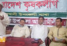 বোয়ালখালীতে কৃষক লীগের বর্ধিত সভা অনুষ্ঠিত