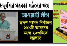 টানা চতুর্থবার সরকার গঠনের পথে আওয়ামী লীগ